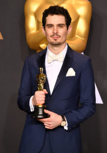 HOLLYWOOD, CA - FEBRUARY 26:  Director Damien Chazelle, winner of the Best Director award for 'La La Land,' poses in the press room during the 89th Annual Academy Awards at Hollywood & Highland Center on February 26, 2017 in Hollywood, California.  (Photo by Jeff Kravitz/FilmMagic)
