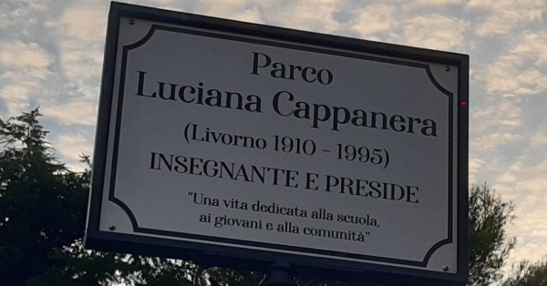 Targa intitolata a Luciana Cappanera, Livorno
